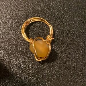 Wire-wrapped quartz ring